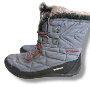 COLUMBIA - quilted‎ Omni-grip waterproof Fur lined Winter Boots - women's  Sz 6